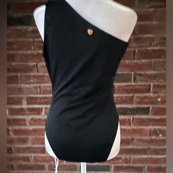 VERSACE Slashed One-Shoulder One-Piece Swimsuit Size 4 - Picture 5 of 9